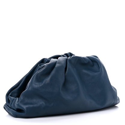 Bottega Veneta Smooth Butter Calf The Pouch Oversized Clutch Deep Blue 3 of 7