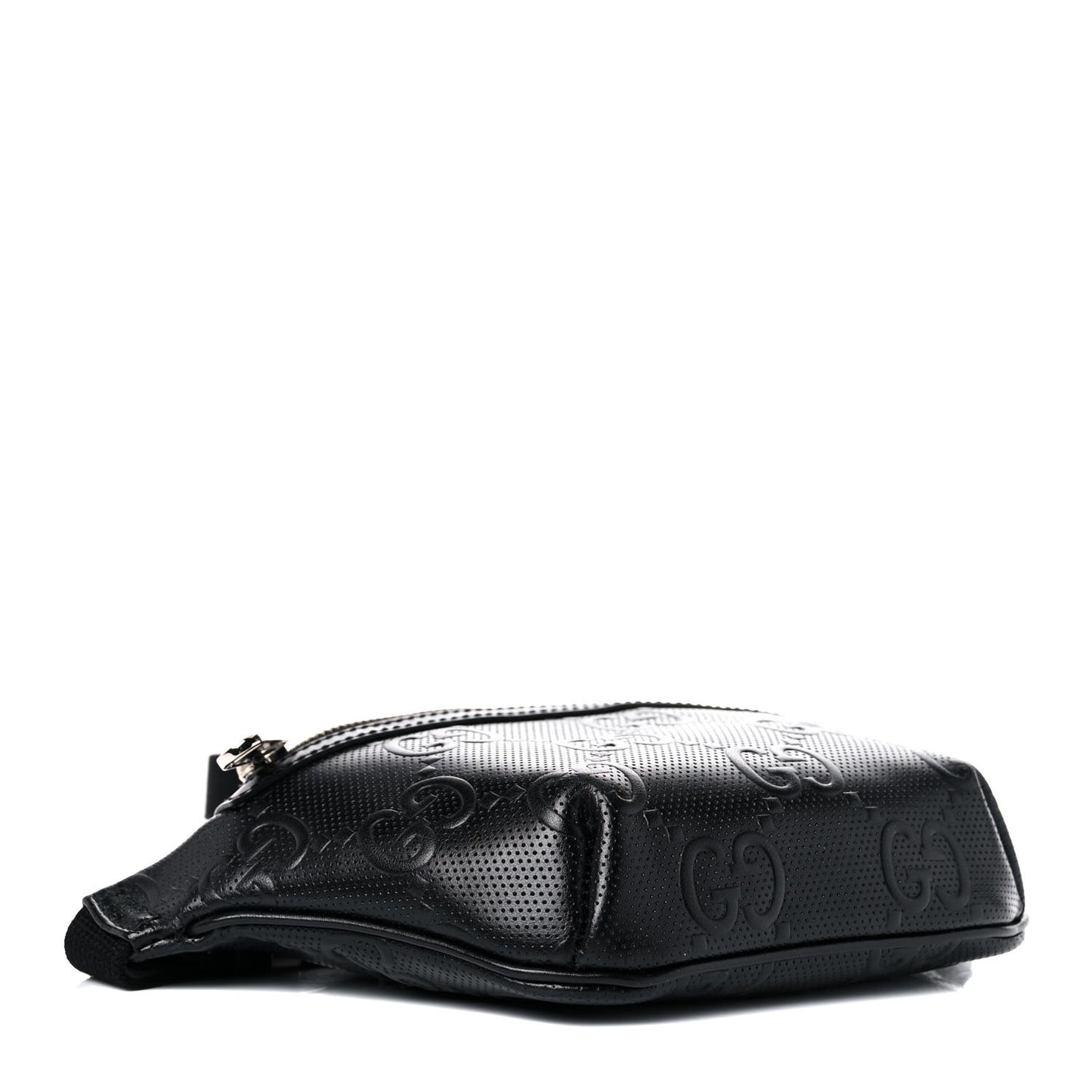 Calfskin GG Tennis Embossed Belt Bag Black