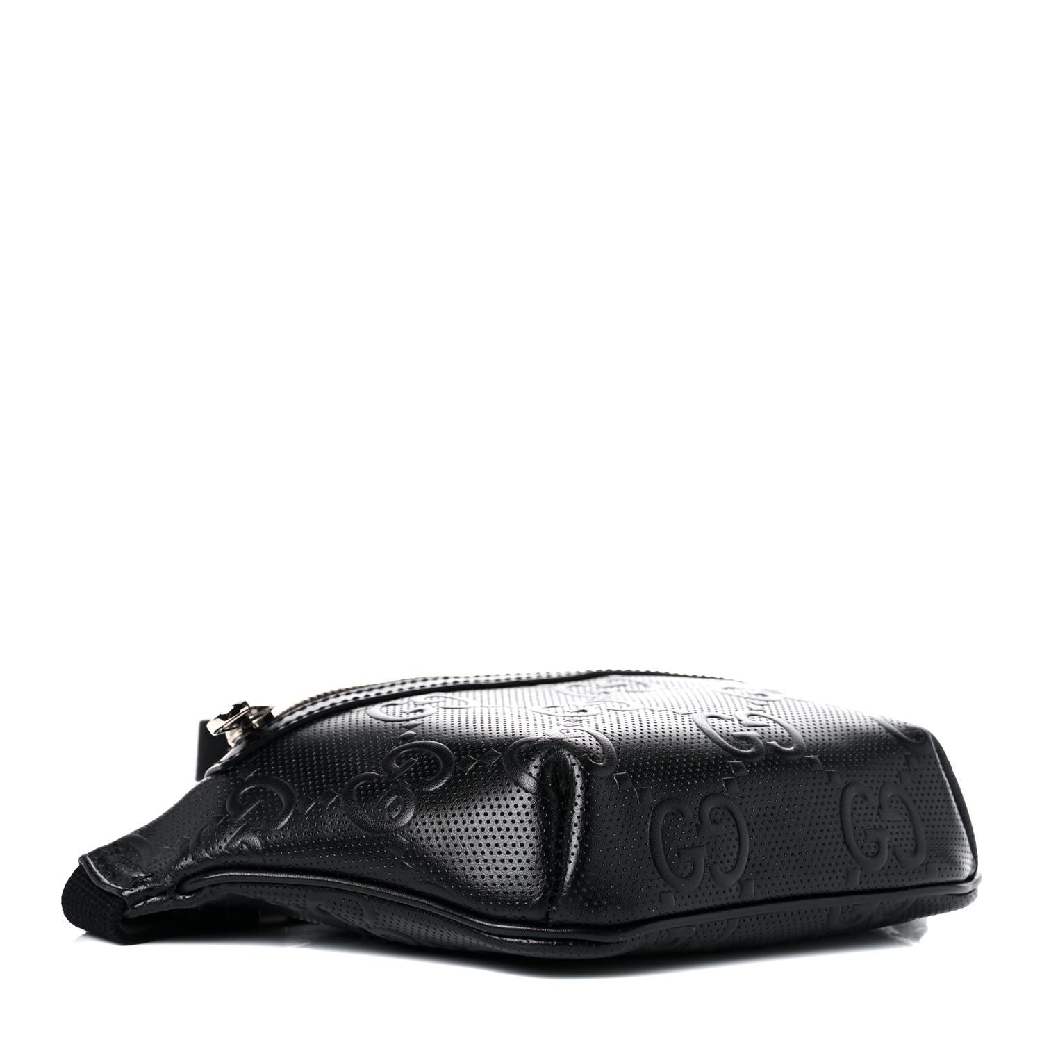Gucci Calfskin GG Tennis Embossed Belt Bag Black 3 of 10