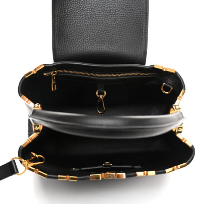 Louis Vuitton Taurillon Embellished Flower Crown Capucines PM Black 5 of 10