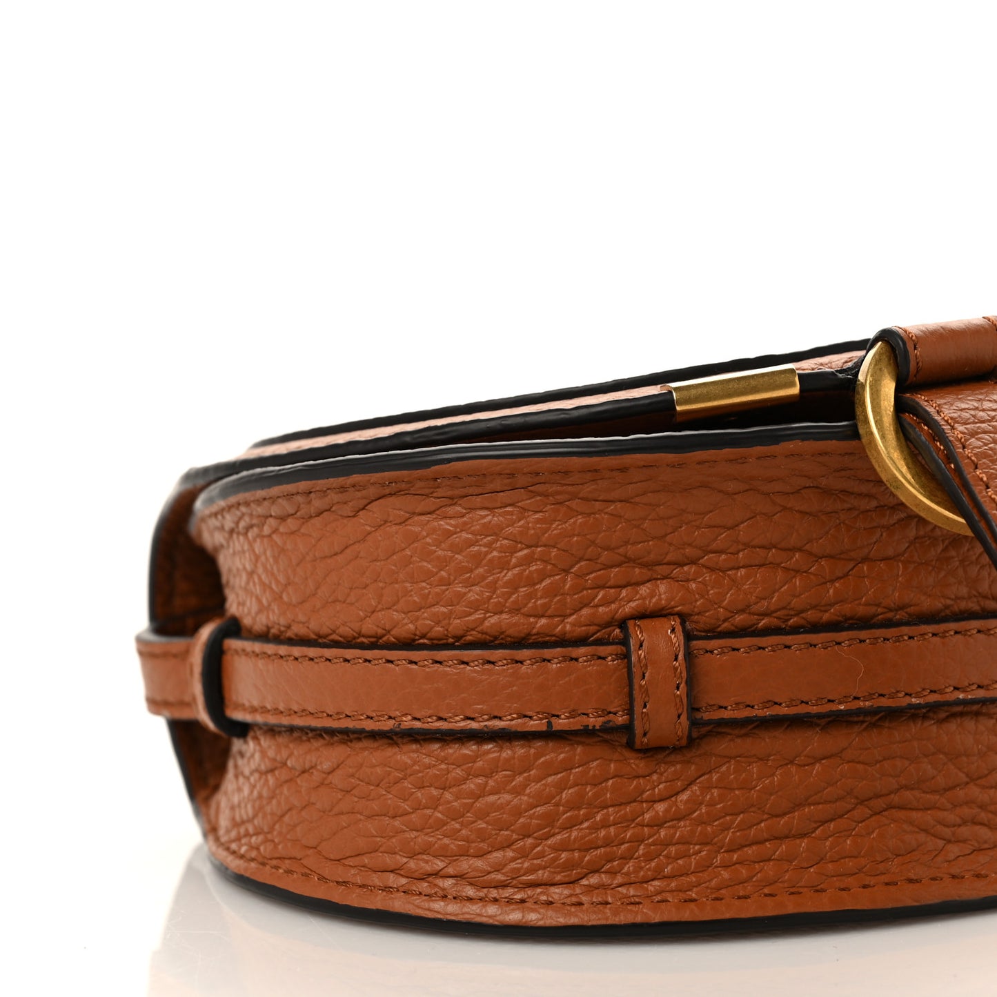 Calfskin Nano Marcie Saddle Bag Tan