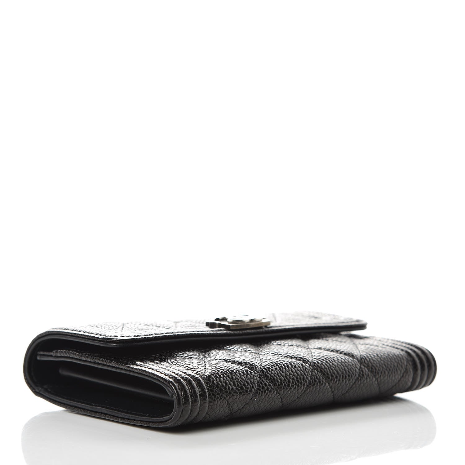 Chanel Caviar Quilted Medium Boy Flap Wallet Black 4 of 9