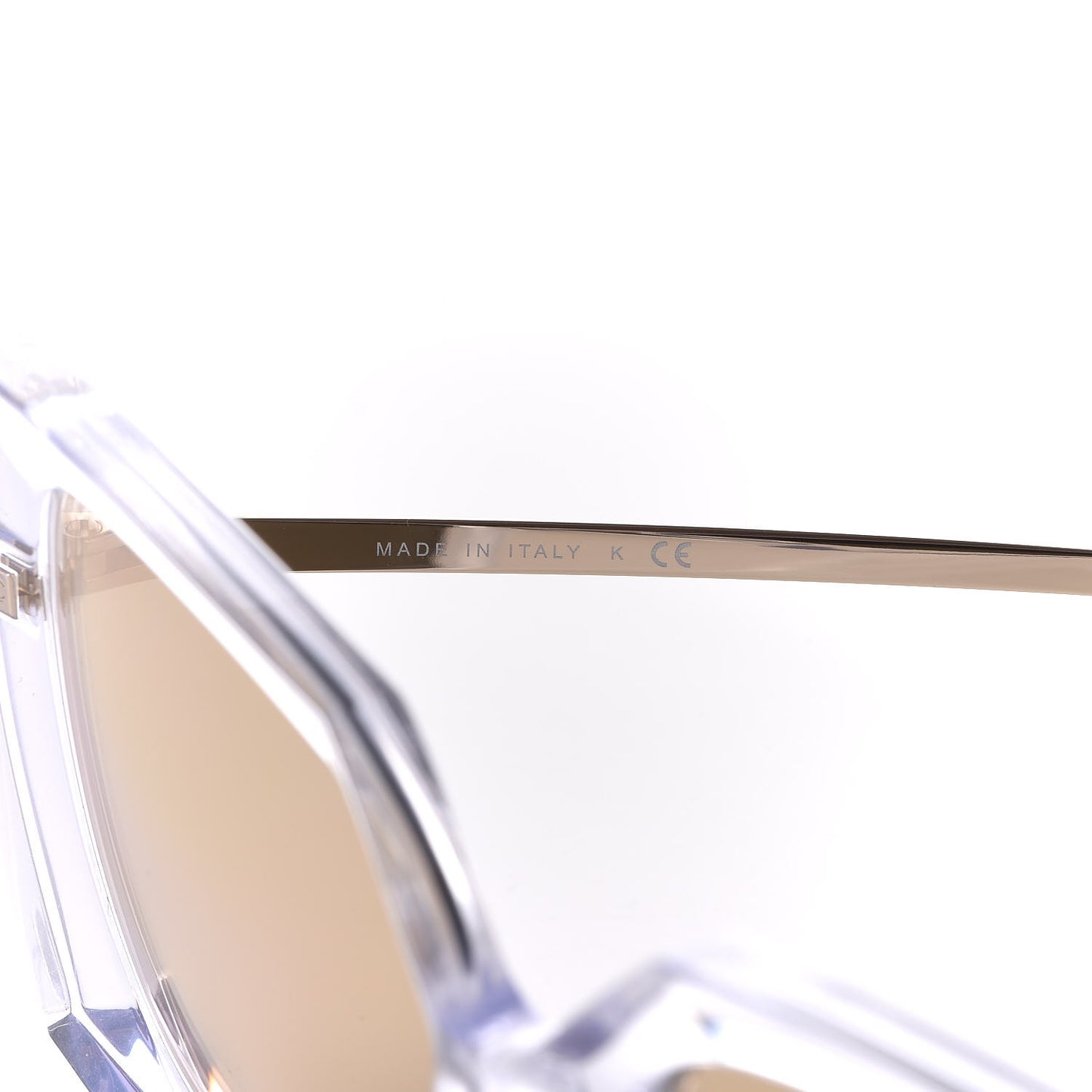 24K Gold Mirror Square Sunglasses 6051 Transparent