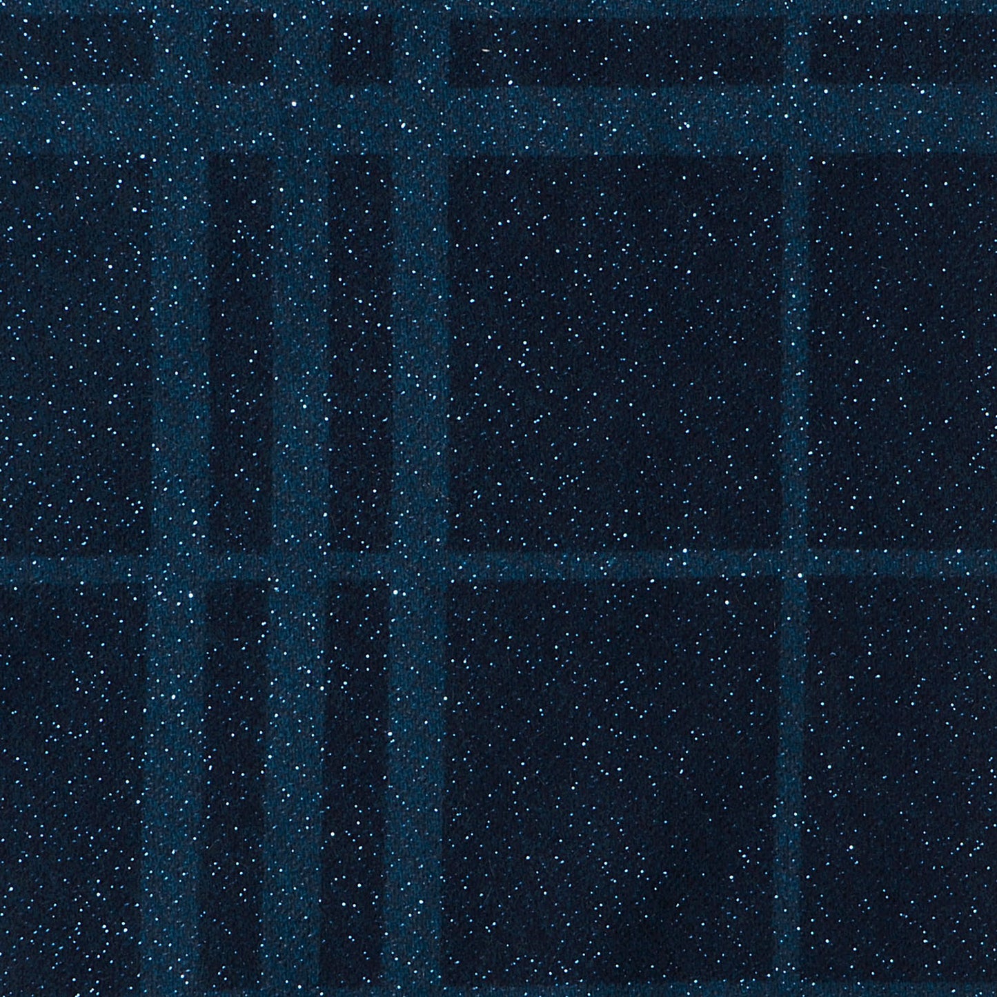 Wool Angora Metallic Color Check Glitter Scarf Blue