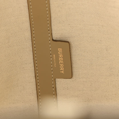 Burberry Cotton Canvas Mini Logo Horseferry Tote Bag Off White 7 of 11