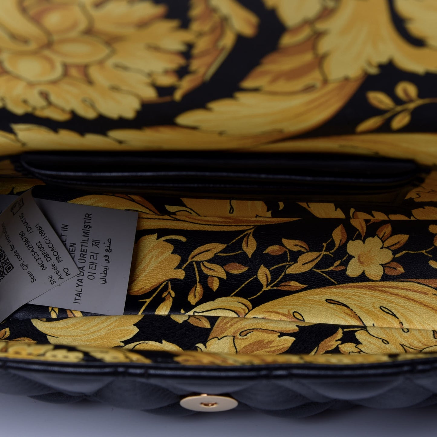 Nappa Quilted Virtus Evening Bag Black