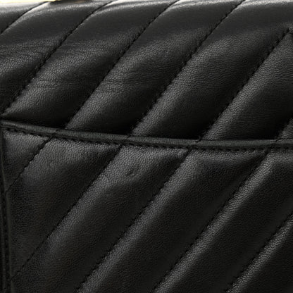Chanel Lambskin Chevron Quilted Medium Trendy CC Dual Handle Flap Bag Black 18 of 18