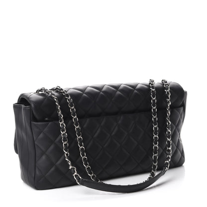 Chanel Rubber Quilted Lambskin Maxi Coco Rain Flap Black 3 of 10