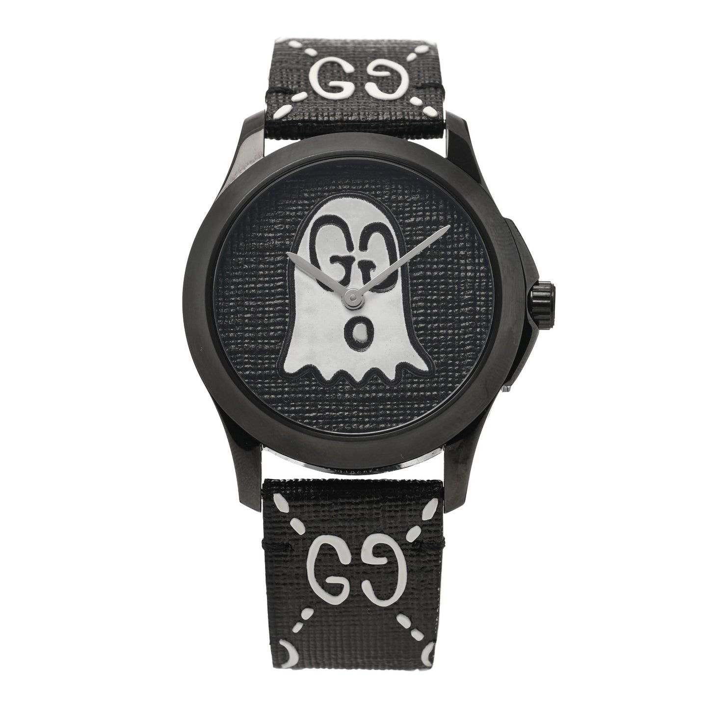 PVD Stainless Steel Canvas 38mm G-Timeless Ghost Quartz Watch Black