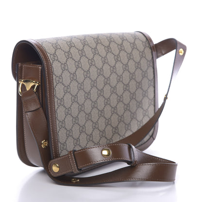 Gucci GG Supreme Monogram Horsebit 1955 Shoulder Bag Beige Brown Sugar 3 of 10