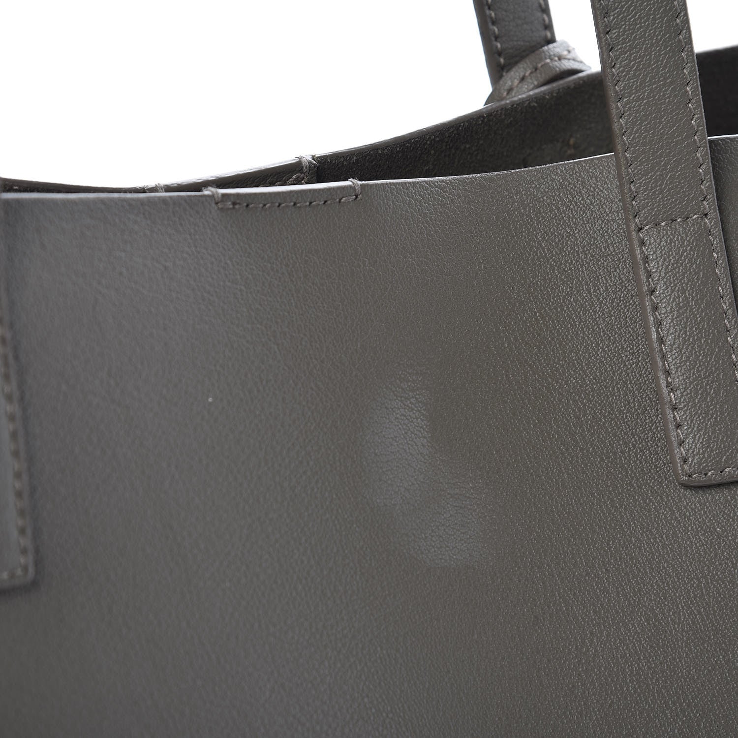 Saint Laurent Calfskin Large Shopping Tote Kaki Militaire 9 of 11