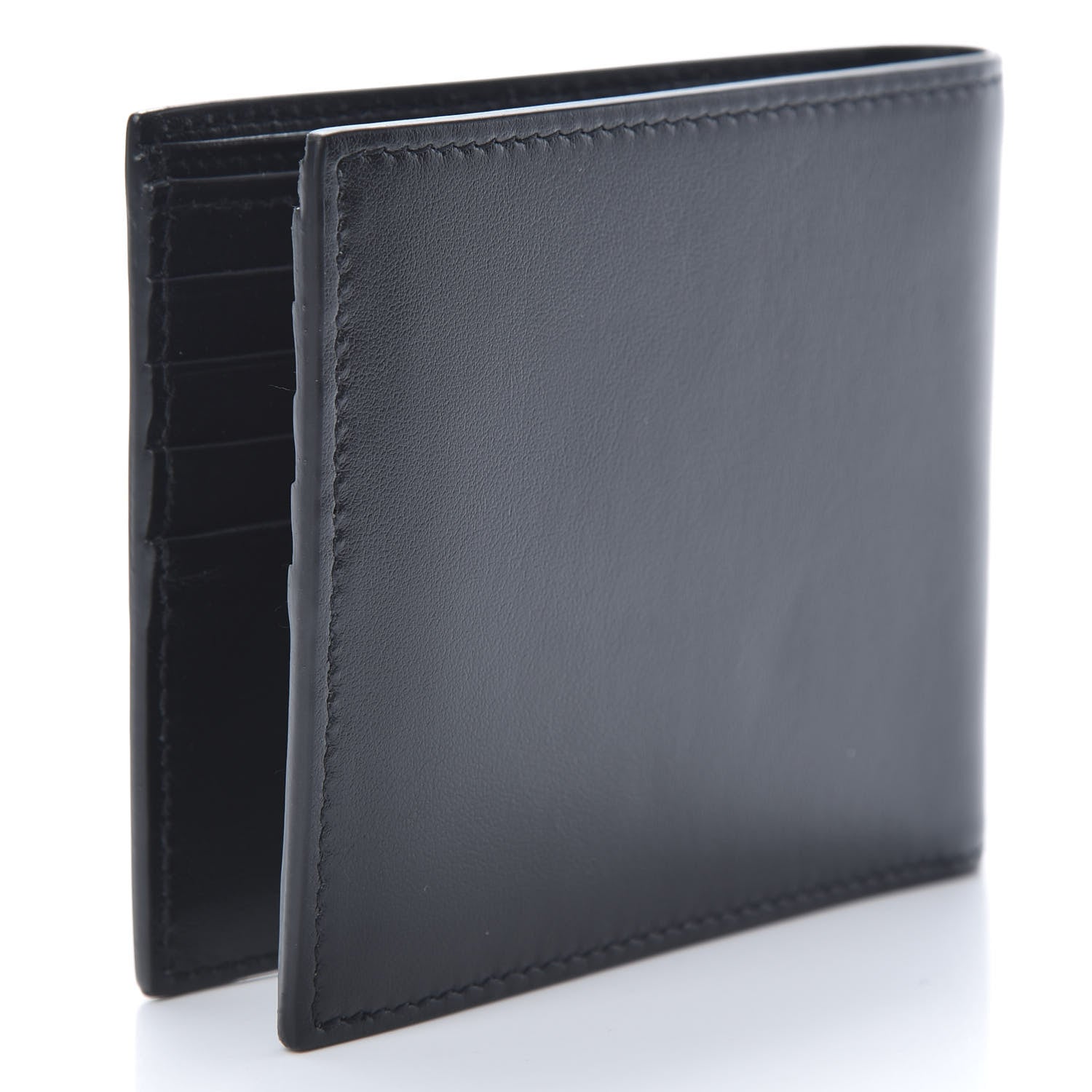 Saint Laurent Calfskin Smoking Forever Patch Bifold Wallet Black 3 of 7