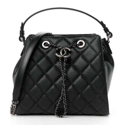 Chanel Caviar Quilted Small CC Bucket Bag Black 1 of 10