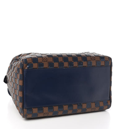 Louis Vuitton Damier Paillettes Speedy 30 Blue 3 of 12