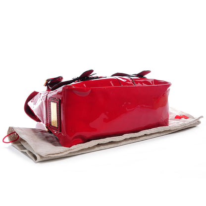 Valentino Garavani Patent Large Histoire Red 4 of 7