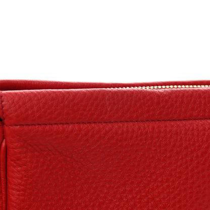 Gucci Pebbled Calfskin Soho Cosmetic Case Tabasco Red 8 of 8