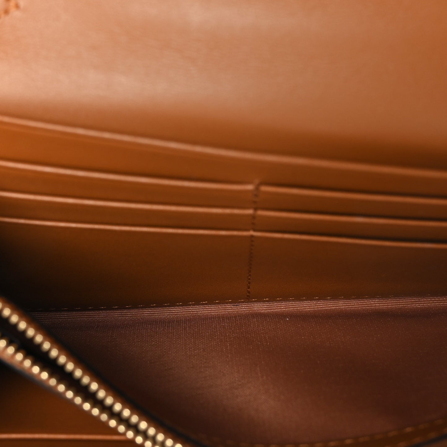 Visetos Large Patricia Wallet On Chain Cognac