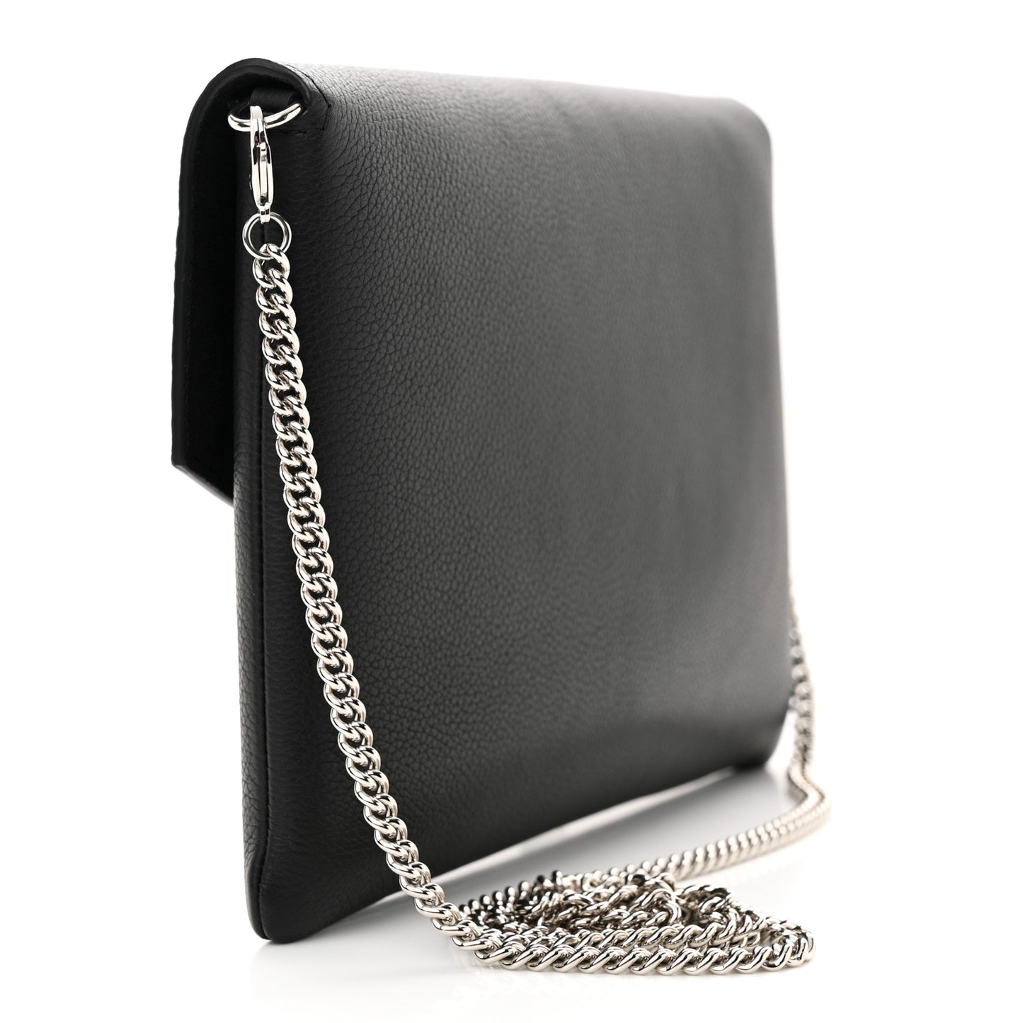 LOUIS VUITTON Soft Calfskin My Lockme Chain Pochette Black