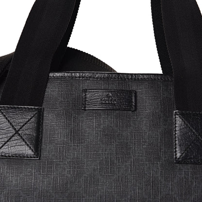 Gucci GG Supreme Monogram Web Handle Vertical Tote Black Grey 12 of 12