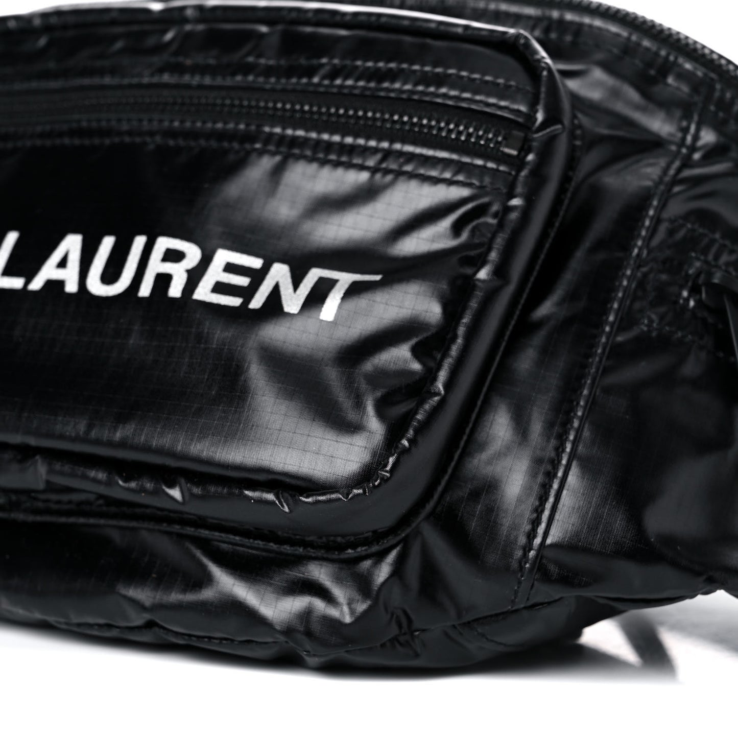 Nylon Logo Ripstop Body Belt Bag Black