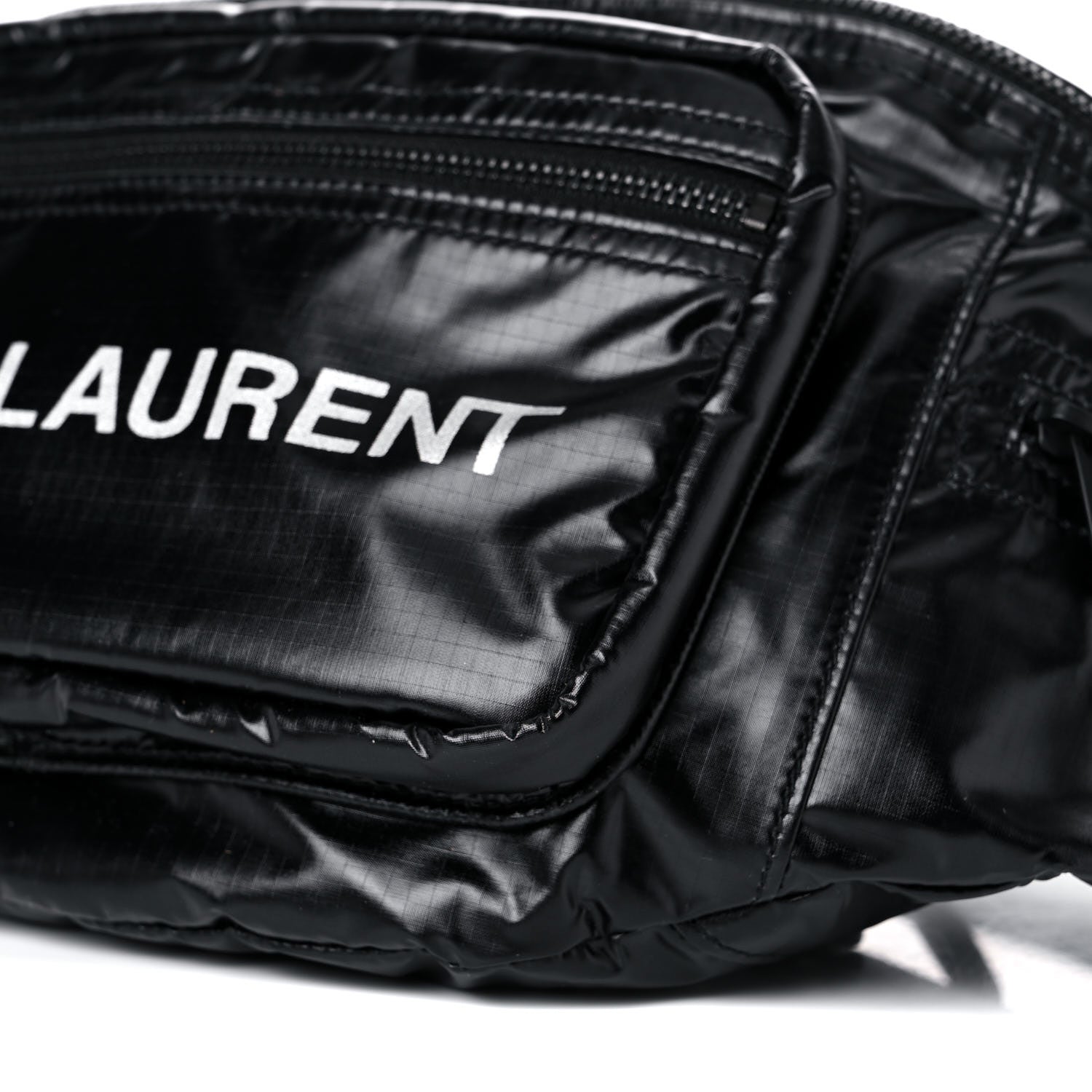 Saint Laurent Nylon Logo Ripstop Body Belt Bag Black 8 of 9