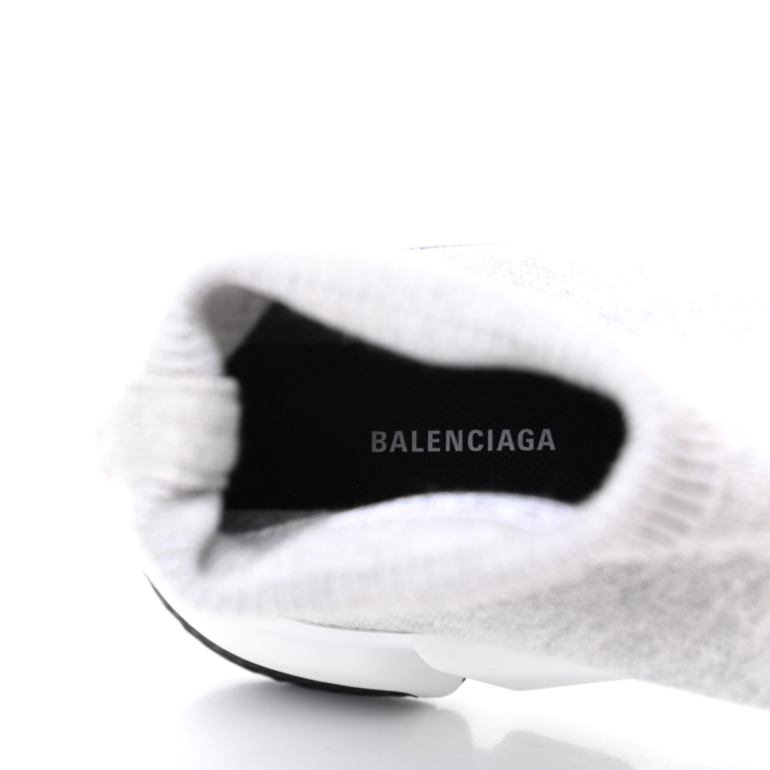 Balenciaga Sweatshirt Knit Bi-Color Sole Mens Speed Sneakers 42 Grey White Black 7 of 11