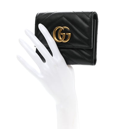 Gucci Calfskin Matelasse GG Marmont Wallet Black 2 of 11