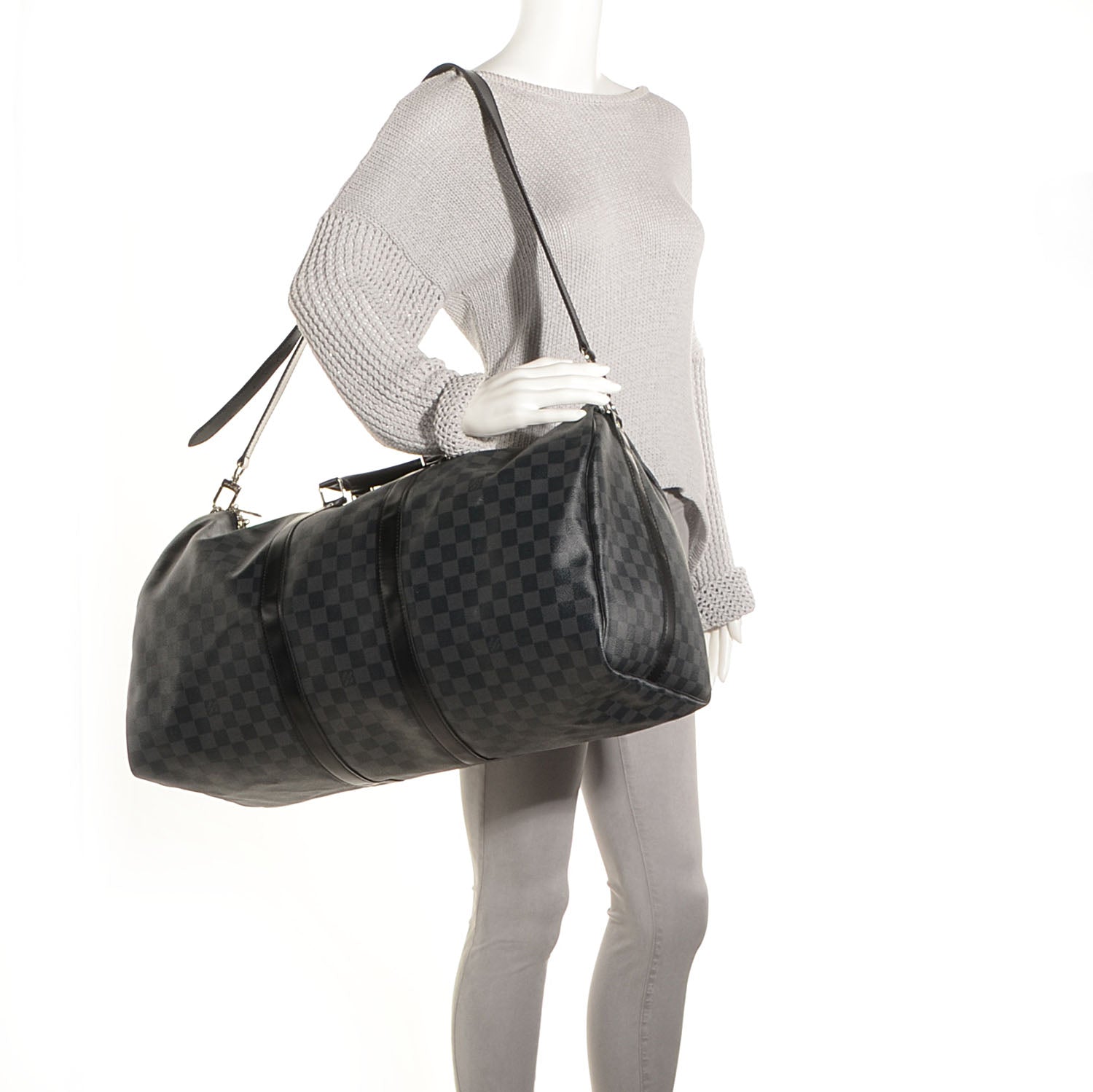 Louis Vuitton Damier Graphite Keepall Bandouliere 55 2 of 7