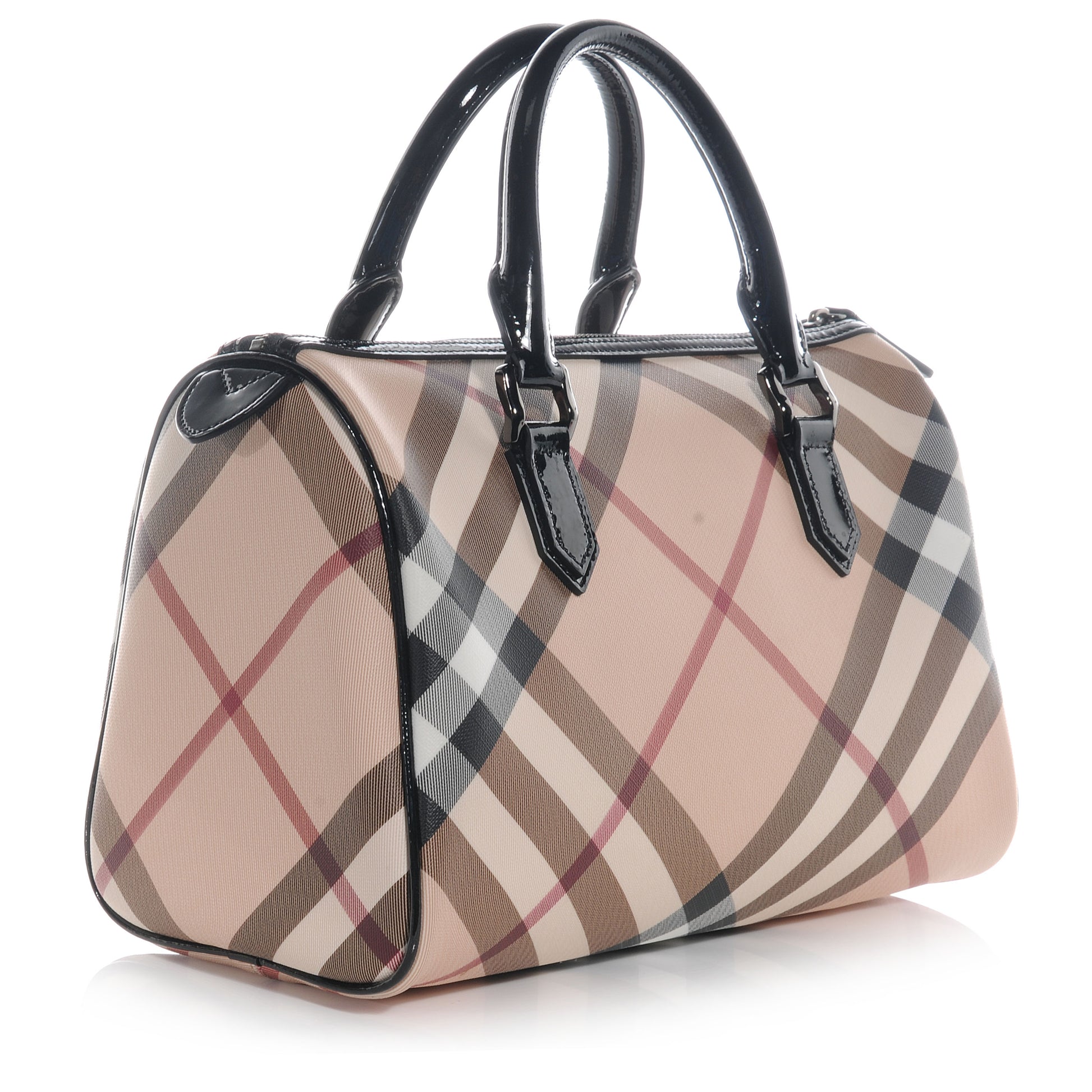 Burberry Nova Check Chester Bowling Bag Black 3 of 7
