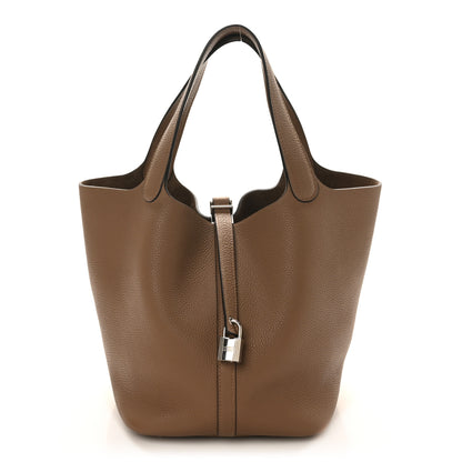 Hermes Taurillon Maurice Picotin Lock 22 MM Beige De Weimar 1 of 12