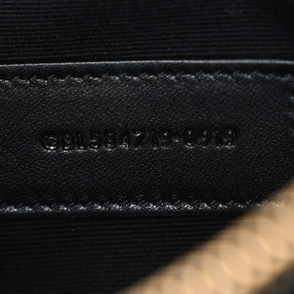 Saint Laurent Grain De Poudre Chevron Monogram Large Bill Pouch Black 7 of 8