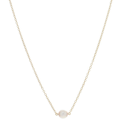 Mikimoto 18K Yellow Gold Akoya Pearl 7-7.5mm Single Pendant Necklace 1 of 5