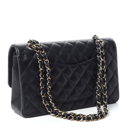 Chanel Caviar Quilted Medium Double Flap Navy 3 of 10