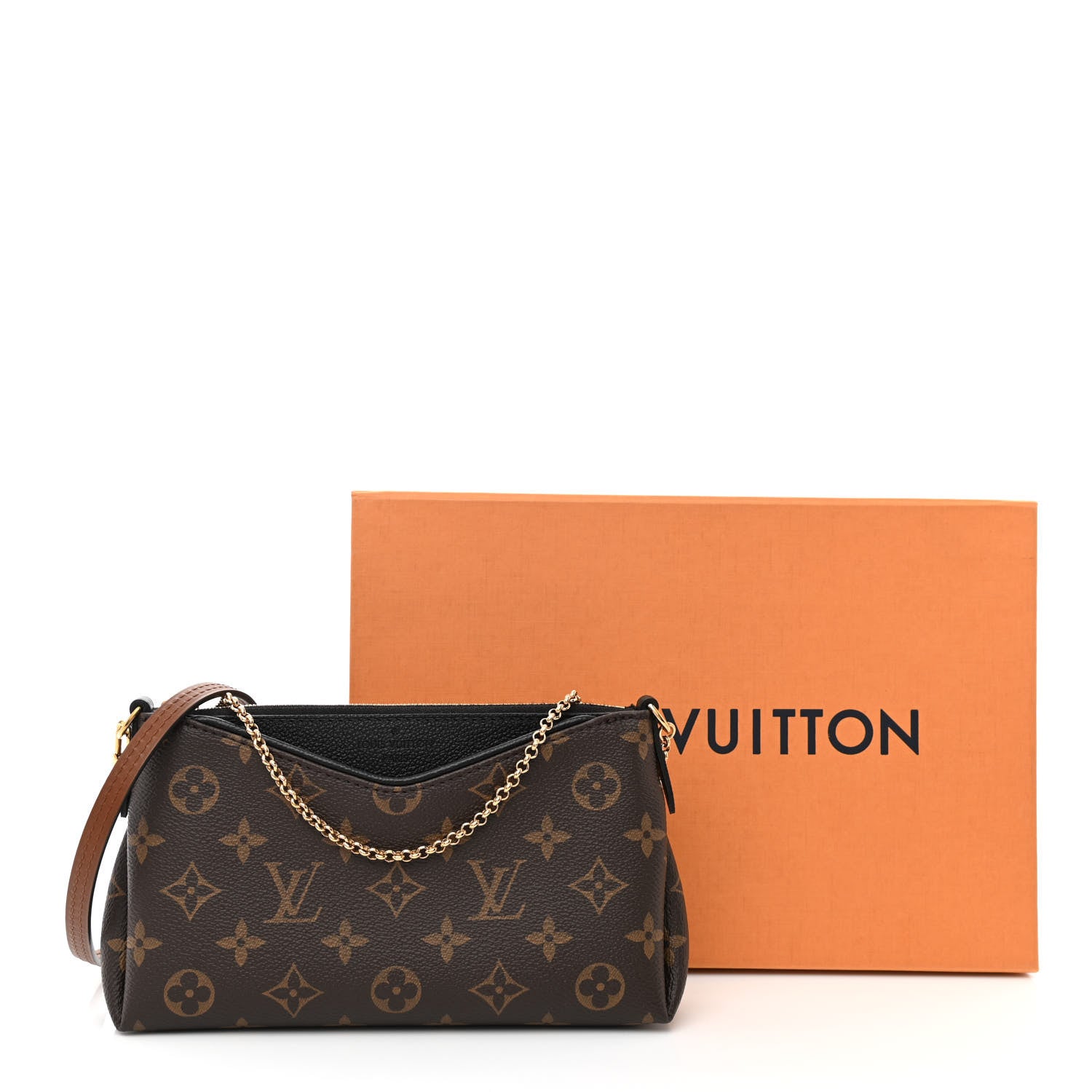Louis Vuitton Monogram Pallas Clutch Black 12 of 12