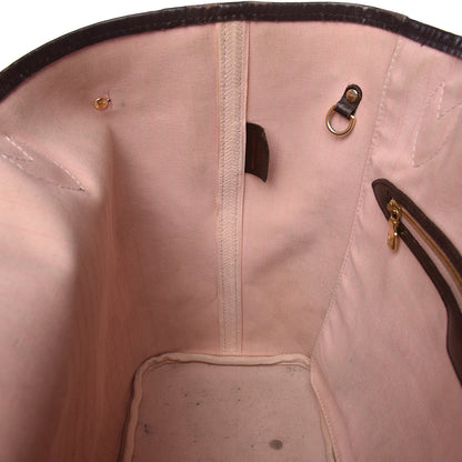 Louis Vuitton Damier Ebene Neo Neverfull MM Rose Ballerine 34 of 38