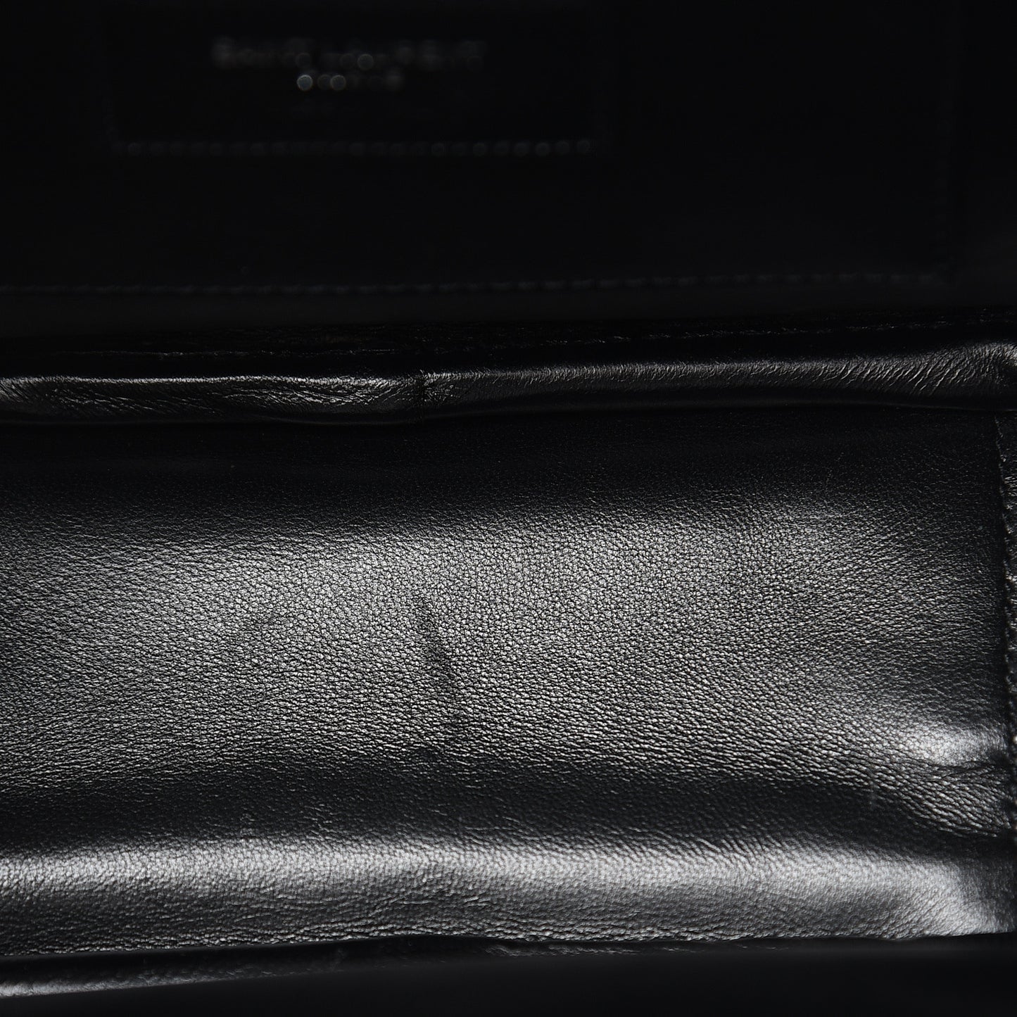 Calfskin Crocodile Embossed Monogram Lunch Box Bag Black