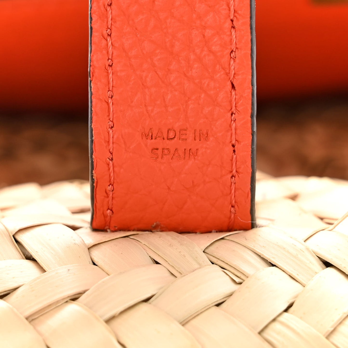 Raffia Calfskin Marcie Basket Small Marcie Round Crossbody Bag Orange Fizz