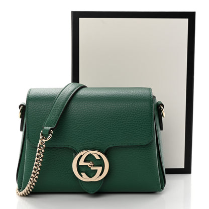 Gucci Dollar Calfskin Interlocking G Crossbody Bag Emerald 11 of 11