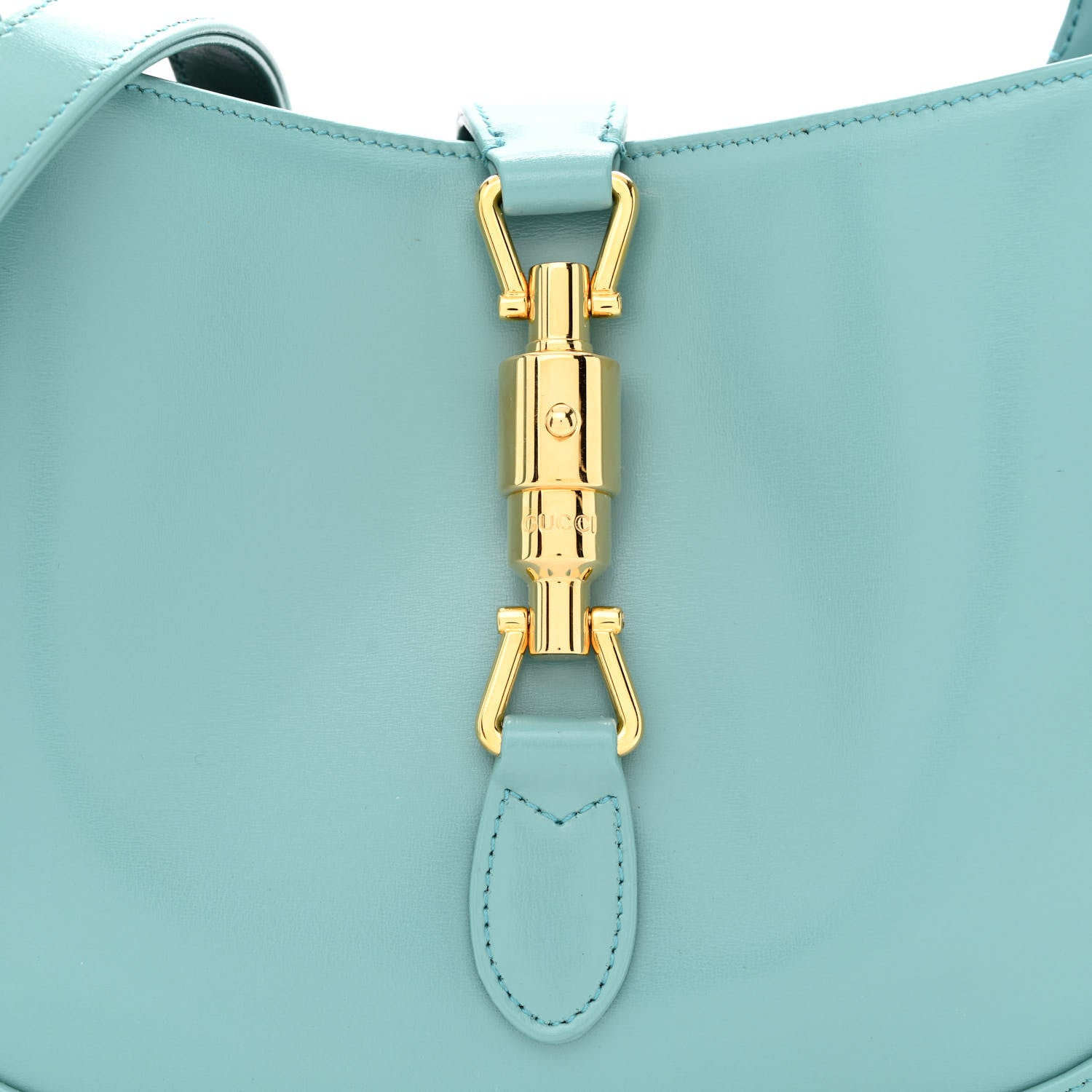 Gucci Boarded Dyana Lux Calfskin Small Jackie 1961 Hobo Dusty Azure 8 of 13