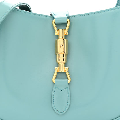 Gucci Boarded Dyana Lux Calfskin Small Jackie 1961 Hobo Dusty Azure 8 of 13
