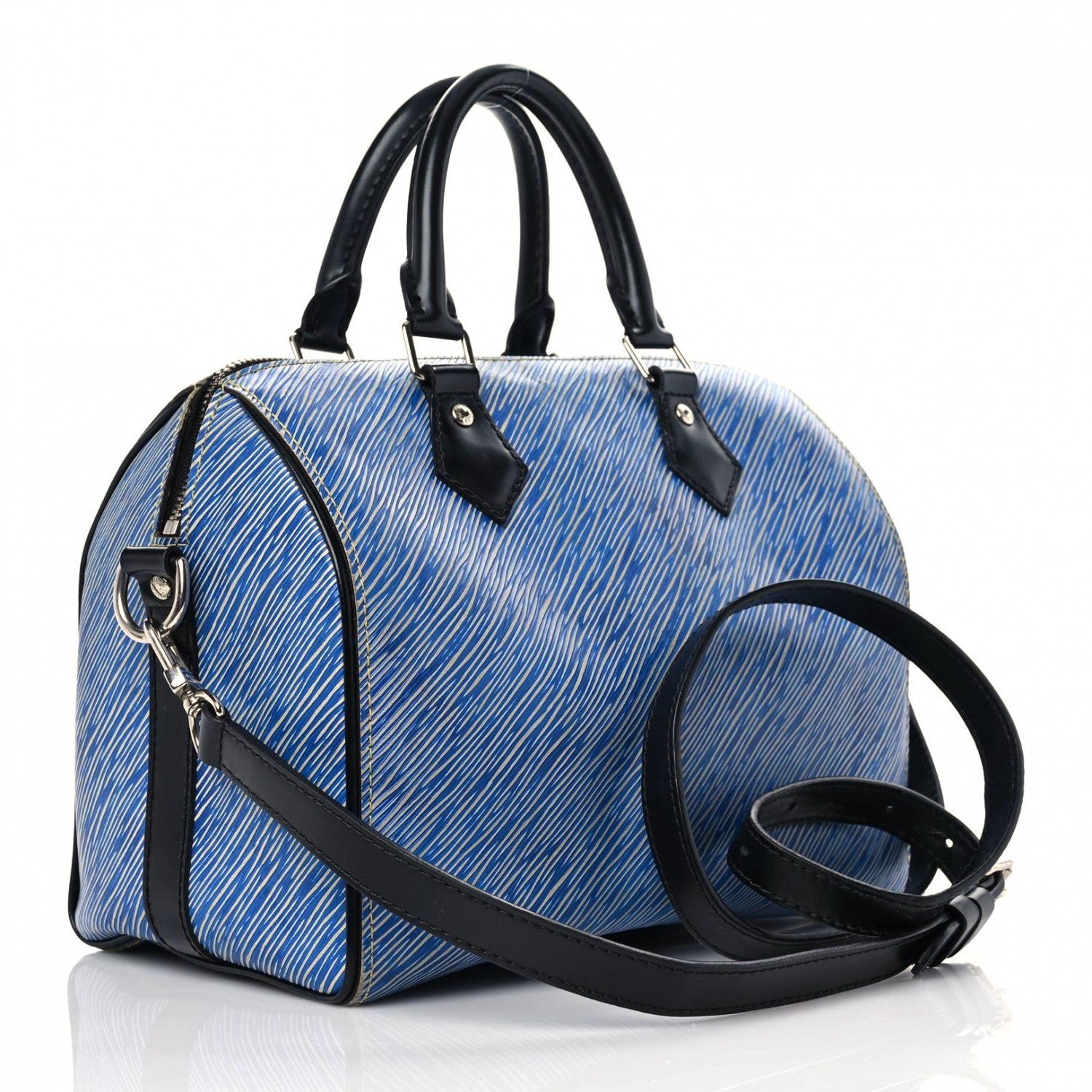 Louis Vuitton Epi Speedy Bandouliere 25 Denim Light 3 of 29