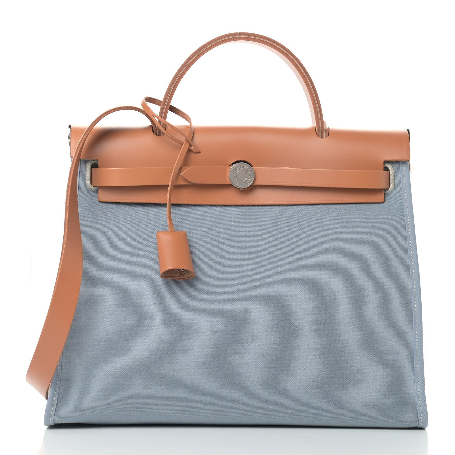 Hermes Military Toile Vache Hunter Herbag Zip PM 31 Bleu Lin 3 of 10