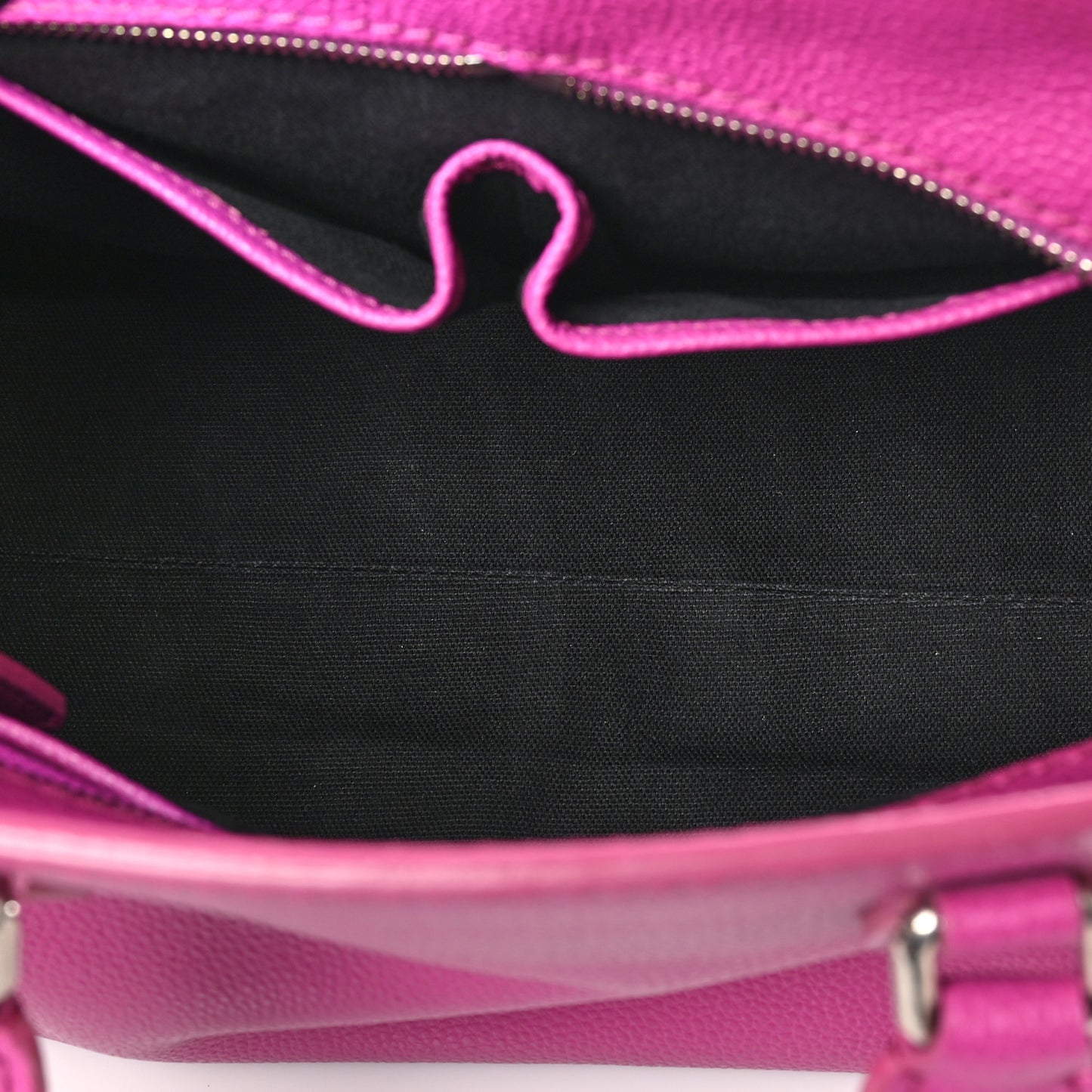 Pebbled Calfskin Small Skull Padlock Zip Around Tote Bouganville