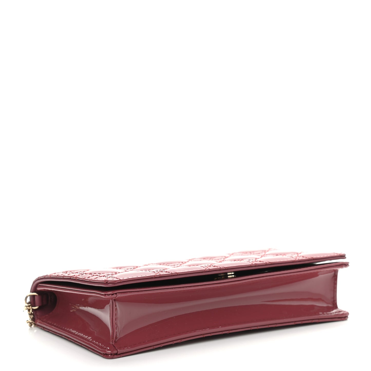 Patent Cannage Lady Dior Clutch Red