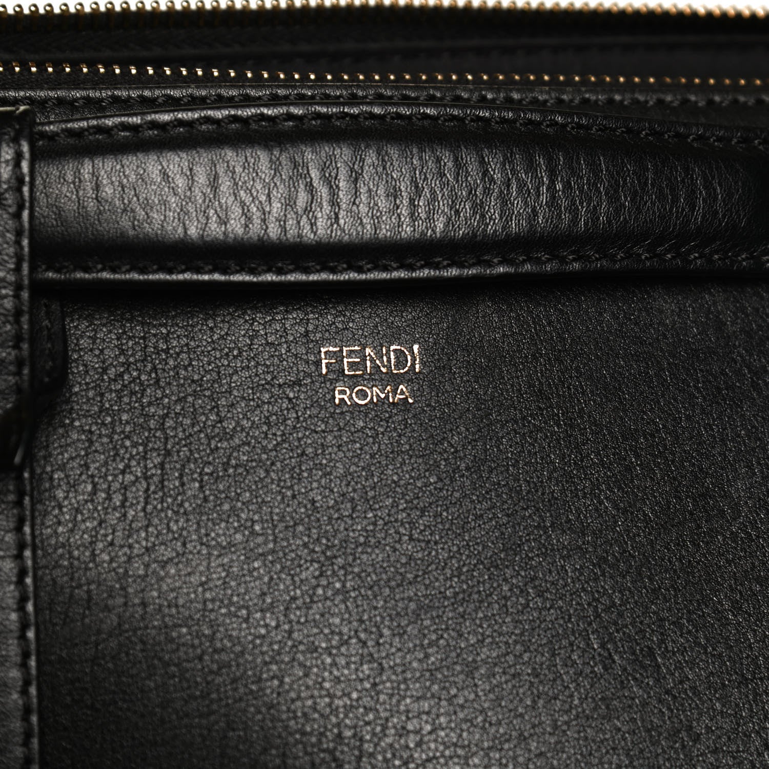 Fendi Vitello Dolce Chain Tail Gold Edition Medium By The Way Boston Bag Black Vintage Gold 6 of 13