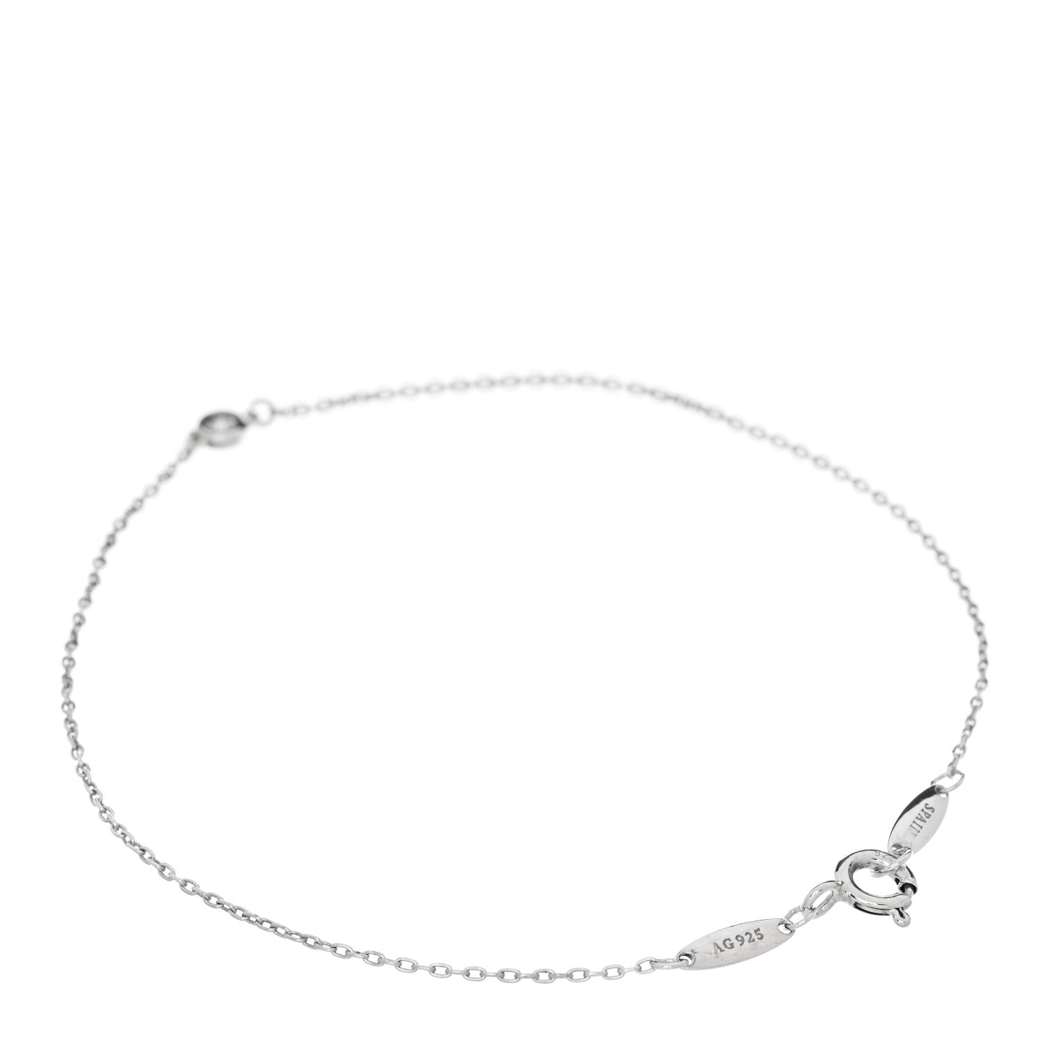 Tiffany Sterling Silver Diamond .03ct Elsa Peretti Diamonds by the Yard Bracelet 2 of 4