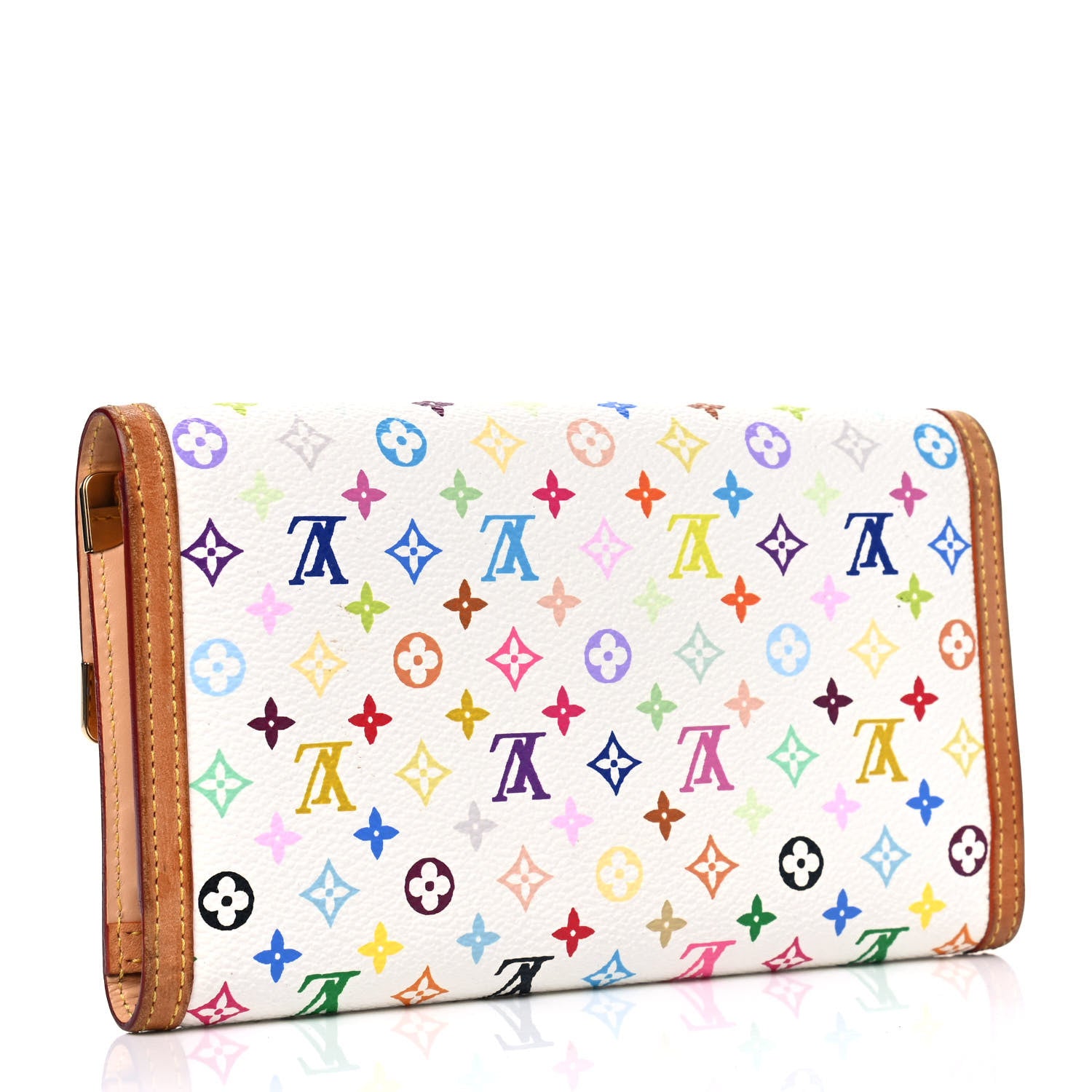 Louis Vuitton Monogram Multicolor Porte Tresor International Wallet White 2 of 12