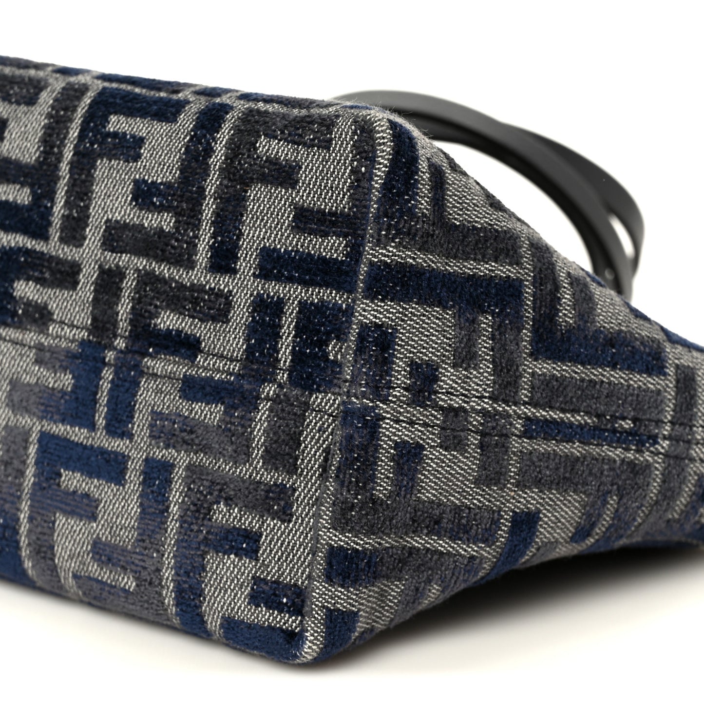 Chenille Vitello Santa Barbara FF Mini Roll Tote Navy
