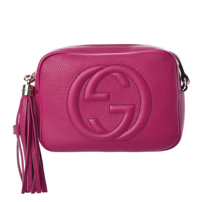 Gucci Pebbled Calfskin Small Soho Disco Bag Bright Bougainvillea 1 of 8