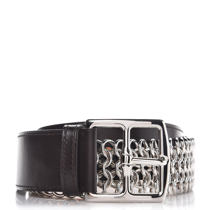 Hermes Box Etriviere Chain Belt 80 Chocolate 1 of 8